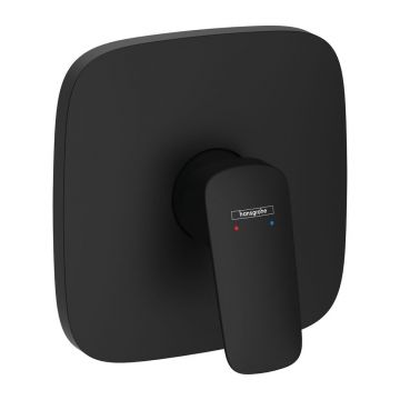 Baterie dus incastrata Hansgrohe Logis negru mat fara corp ingropat