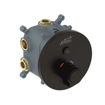 Baterie dus incastrata Inter Ceramic Grigo cu corp ingropat negru mat