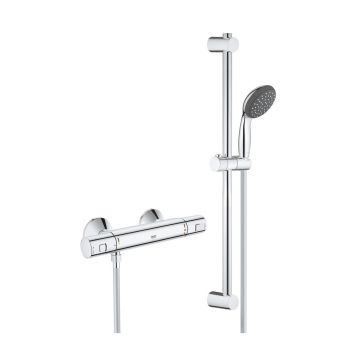 Baterie dus termostatata Grohe Precision Start crom lucios cu set de dus