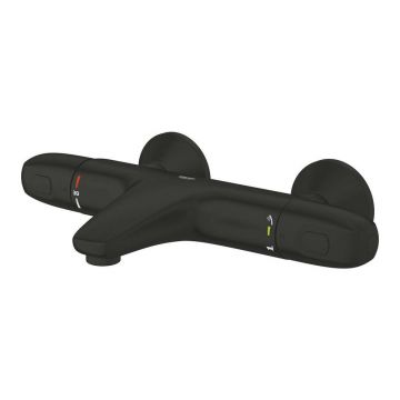Baterie termostatata cada negru mat Grohe Grohtherm 1000