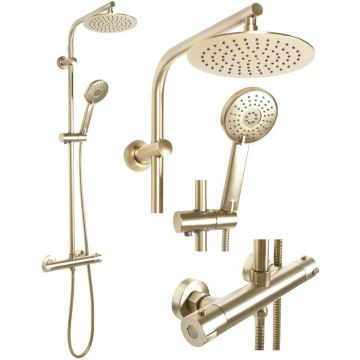 Coloana de dus auriu periat cu baterie termostatata Rea Bliss