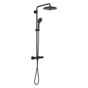 Coloana de dus cu baterie termostatata negru mat Grohe Euphoria 260