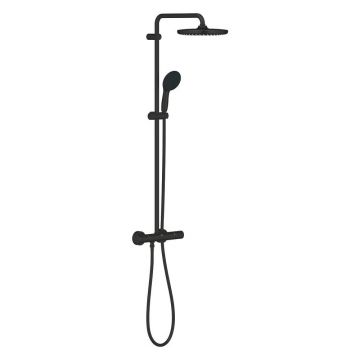 Coloana de dus cu baterie termostatata negru mat Grohe Tempesta 250