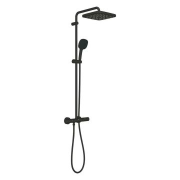 Coloana de dus cu baterie termostatata negru mat Grohe Tempesta Cosmopolitan 250 Cube