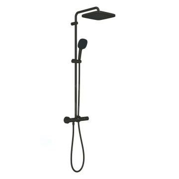 Coloana de dus cu baterie termostatata negru mat Grohe Vitalio 250 Cube