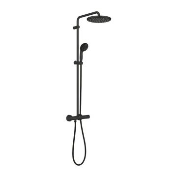 Coloana de dus cu baterie termostatata negru mat Grohe Vitalio Start 250