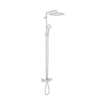 Coloana de dus cu termostat Grohe Tempesta 250 Cube finisaj crom lucios