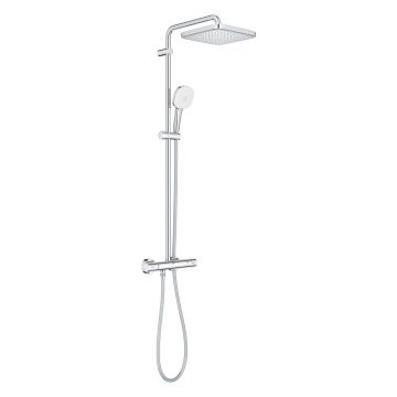 Coloana de dus Grohe Tempesta 250 Cube cu baterie termostatata crom lucios