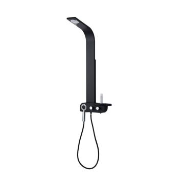 Panel de dus Fluminia Nero Lux 112x44 cm negru baterie termostatica