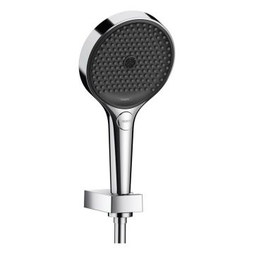 Set de dus cu porter Hansgrohe Rainfinity 130 crom lucios 3 functii