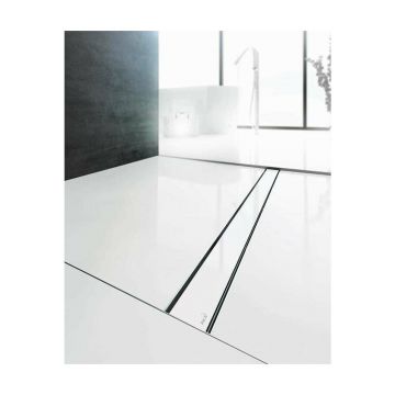 Set rigola pentru dus plus capac sticla alba Alca Glass si APZ106 85 cm