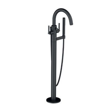 Baterie cada - dus freestanding Kludi Nova Fonte Puristic negru mat