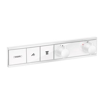 Baterie cada - dus incastrata Hansgrohe RainSelect termostatata alb mat 2 functii