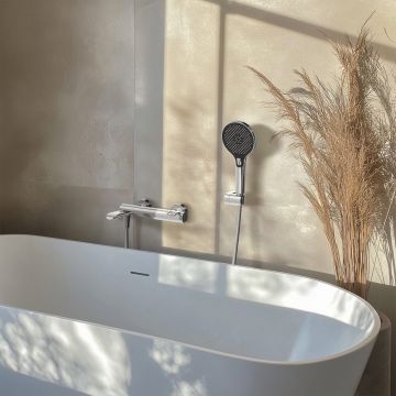 Baterie cada-dus Rubineta CosyThermo crom lucios cu set de dus para 3 functii