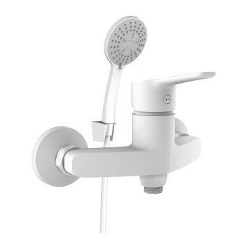 Baterie dus Rubineta Uno monocomanda negru mat cu set de dus para 3 functii