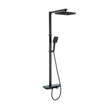 Coloana de dus cu baterie termostatata Inter Ceramic Lucio finisaj negru mat