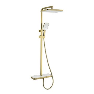 Coloana de dus cu baterie termostatata Inter Ceramic Majestic finisaj auriu periat