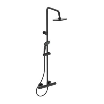 Coloana de dus cu termostat Ideal Standard Ceratherm T25 negru mat palarie 1 functie