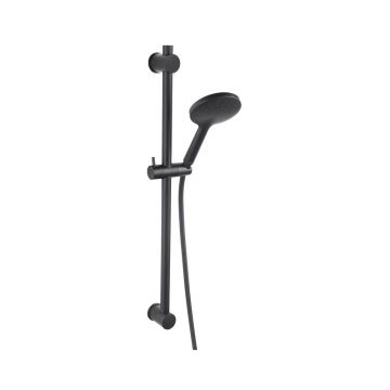 Set de dus Ferro Phila negru mat cu bara 70 cm