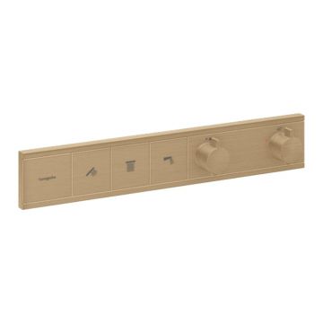 Baterie cada-dus incastrata Hansgrohe RainSelect termostatata bronz periat 3 functii