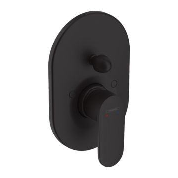 Baterie cada-dus incastrata Hansgrohe Vernis Blend negru mat fara corp incastrat