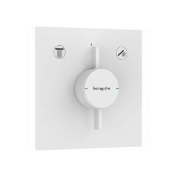 Baterie dus incastrata alb mat Hansgrohe DuoTurn E 2 functii