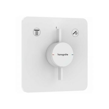 Baterie dus incastrata alb mat Hansgrohe DuoTurn Q 2 functii