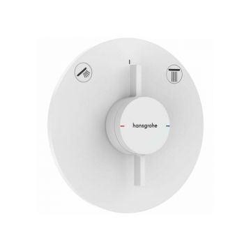 Baterie dus incastrata alb mat Hansgrohe DuoTurn S 2 functii