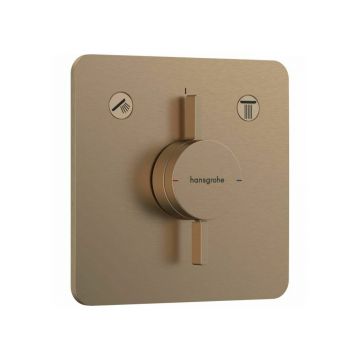 Baterie dus incastrata bronz periat Hansgrohe DuoTurn Q 2 functii