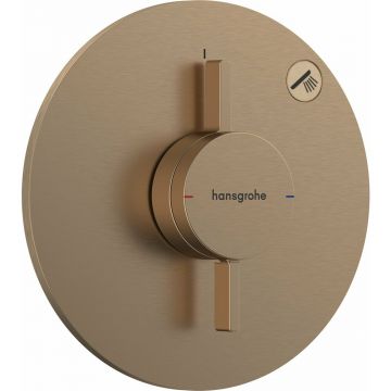 Baterie dus incastrata bronz periat Hansgrohe DuoTurn S 1 functie