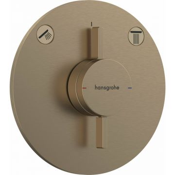 Baterie dus incastrata bronz periat Hansgrohe DuoTurn S 2 functii