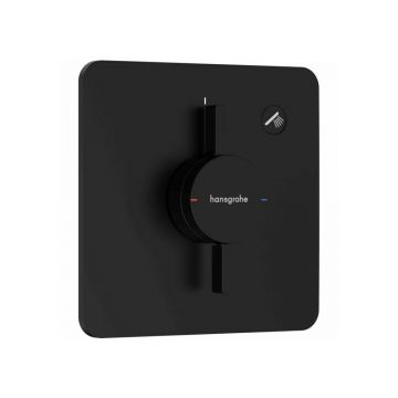 Baterie dus incastrata negru mat Hansgrohe DuoTurn Q 1 functie
