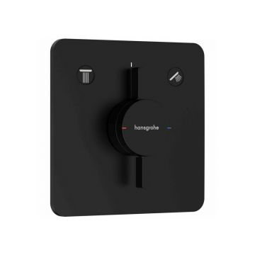 Baterie dus incastrata negru mat Hansgrohe DuoTurn Q 2 functii