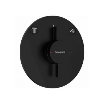 Baterie dus incastrata negru mat Hansgrohe DuoTurn S 2 functii