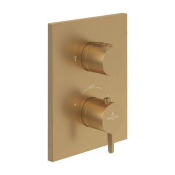 Baterie dus incastrata Villeroy&Boch Conum termostatata auriu periat fara corp ingropat