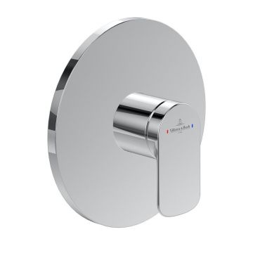 Baterie dus incastrata Villeroy&Boch O.novo crom lucios fara corp ingropat