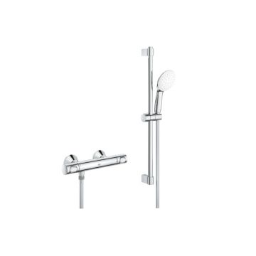 Baterie dus termostatata Grohe Grohtherm 500 crom lucios cu set de dus