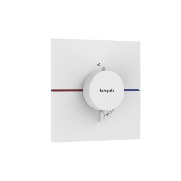 Baterie dus termostatata incastrata alb mat Hansgrohe ShowerSelect Comfort E