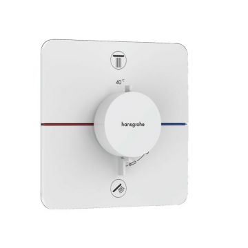 Baterie dus termostatata incastrata alb mat Hansgrohe ShowerSelect Comfort Q  2 functii EN1717