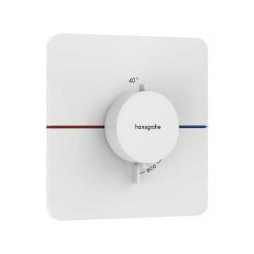 Baterie dus termostatata incastrata alb mat Hansgrohe ShowerSelect Comfort Q