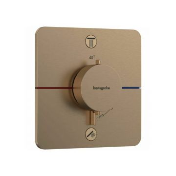 Baterie dus termostatata incastrata bronz periat Hansgrohe ShowerSelect Comfort Q  2 functii EN1717
