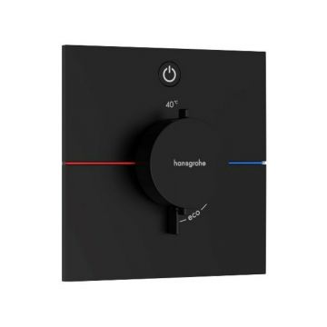 Baterie dus termostatata incastrata negru mat Hansgrohe ShowerSelect Comfort E 1 functie