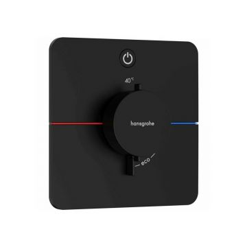 Baterie dus termostatata incastrata negru mat Hansgrohe ShowerSelect Comfort Q 1 functie
