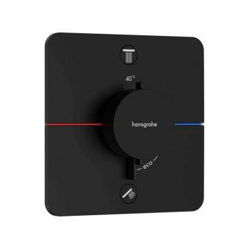 Baterie dus termostatata incastrata negru mat Hansgrohe ShowerSelect Comfort Q  2 functii EN1717