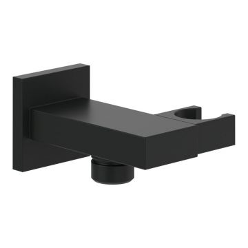 Cot de iesire dus Villeroy&Boch Universal patrat cu suport para negru mat