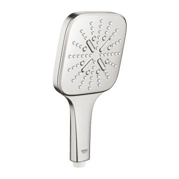 Para de dus Grohe Rainshower SmartActive 130 Cube 3 functii crom periat Supersteel