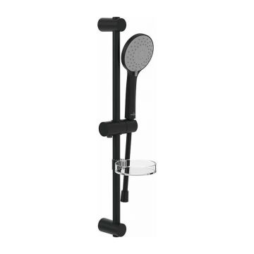 Set de dus cu bara 60 cm Villeroy&Boch Universal para cu 3 functii negru mat