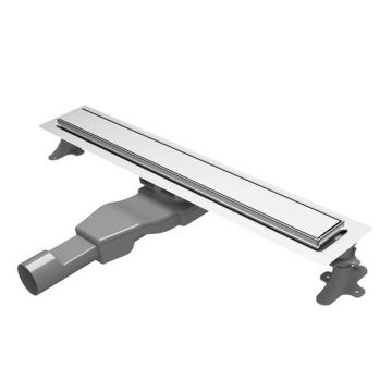 Set rigola dus plus capac Wirquin Flat Linear finisaj inox 40 cm