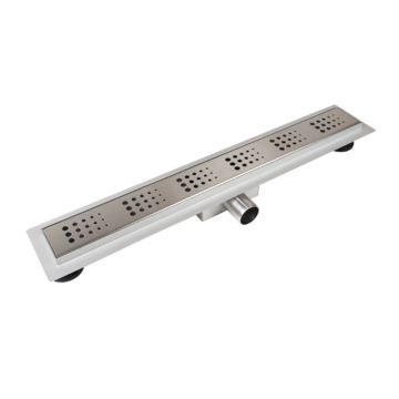 Set rigola pentru dus plus capac 90 cm Balneo Decor Next Drops inox  periat