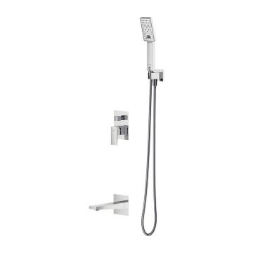 Baterie cada - dus incastrata Omnires Fresh cu corp ingropat  si set de dus